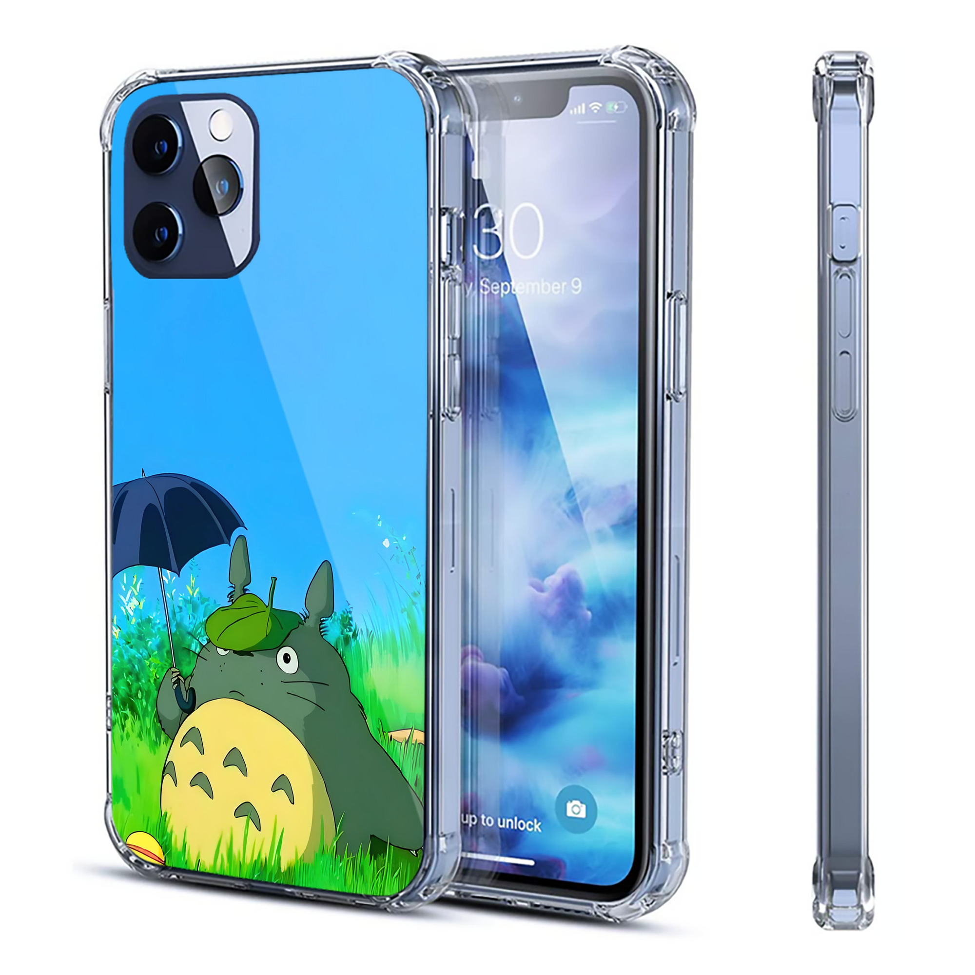 （画像用） となりのトトロ 草壁メイ 草壁サツキ My Neighbor Totoro Satsuki Kusakabe Mei Kusakabe 【iPhone 12シリーズ対応】透明スマホケース（クリアソフトケース）